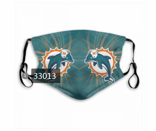 New 2021 NFL Miami Dolphins #92 Dust mask with filter->nfl dust mask->Sports Accessory